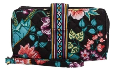 NUEVO CON ETIQUETAS Cartera Vera Bradley Icónica RFID Combo Muñequera en Vines Patrón Floral Foto 1 de 4