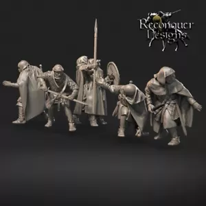 Cavalieri infiltratori medievali 28mm stampa 3d SAGA Leone Rampante - Foto 1 di 3