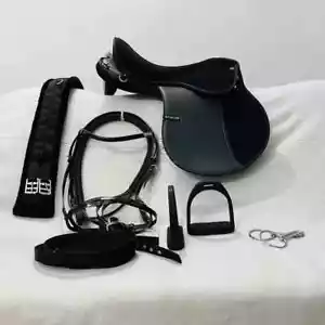 Light Weight Jumping Synthetic saddle Light Weight Complete Saddle Set 14to18in - Picture 1 of 6