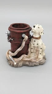 Candelabro votivo decoración hidratante de fuego dalmación bombero de resina 3" - Imagen 1 de 12