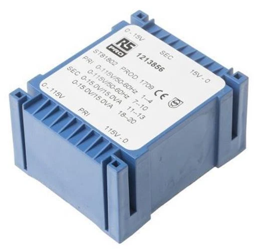 2 x 15V AC 2 Output PCB Mount PCB Transformer, 30VA - Bild 1 von 1