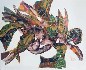 Anthony Triano 1989 Mixed Media Gemälde "Pageant" NJ Listed Artist 30x24 - Bild 1 von 11