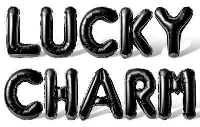 LUCKY CHARM Letter Balloon Banner - 10 Color Option - St Patricks Day Decoration - Image 1 of 4