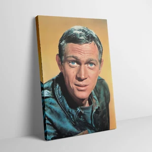 Steve McQueen Classic Hollywood Actor Movie Star Canvas Wrap Wall Art Print - Picture 1 of 5