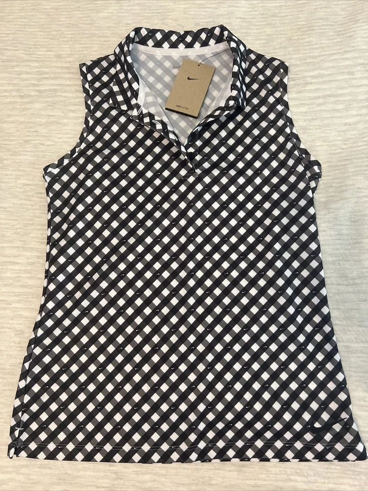 Nike Golf Victory Sleeveless Polo Shirt Women Size Small DX1505-010