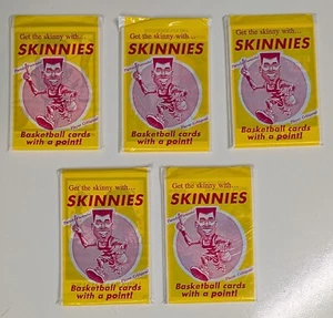 5 Packs 1993 Skinnies Basketball Trading Cards Parody 1990s New Sealed Rare - Picture 1 of 2