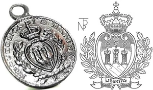SAN MARINO (5 Centesimi Medaglia-Valore) Roma - Imagen 1 de 9