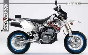 SUZUKI DRZ400S DRZ400SM DRZ400E MAXCROSS GRAPHICS FULL KIT DECALS STICKER MM1 - Picture 1 of 6