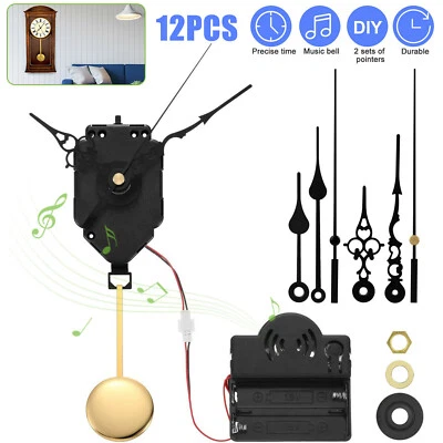 Repair Quartz Mechanism Wall Clock Music Box Movement Chime DIY Hands Parts Tool - Image 1 of 4