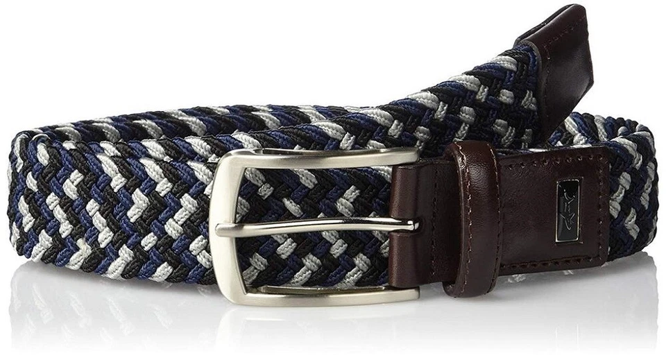 Greg Norman Mens Braided Multi Colored Stretch Golf Belt - Image 1 of 1
