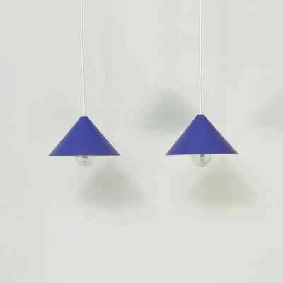 Par de luces colgantes italianas moradas de los años 70 araña Sputnik de mediados de siglo HVM Foto 1 de 4