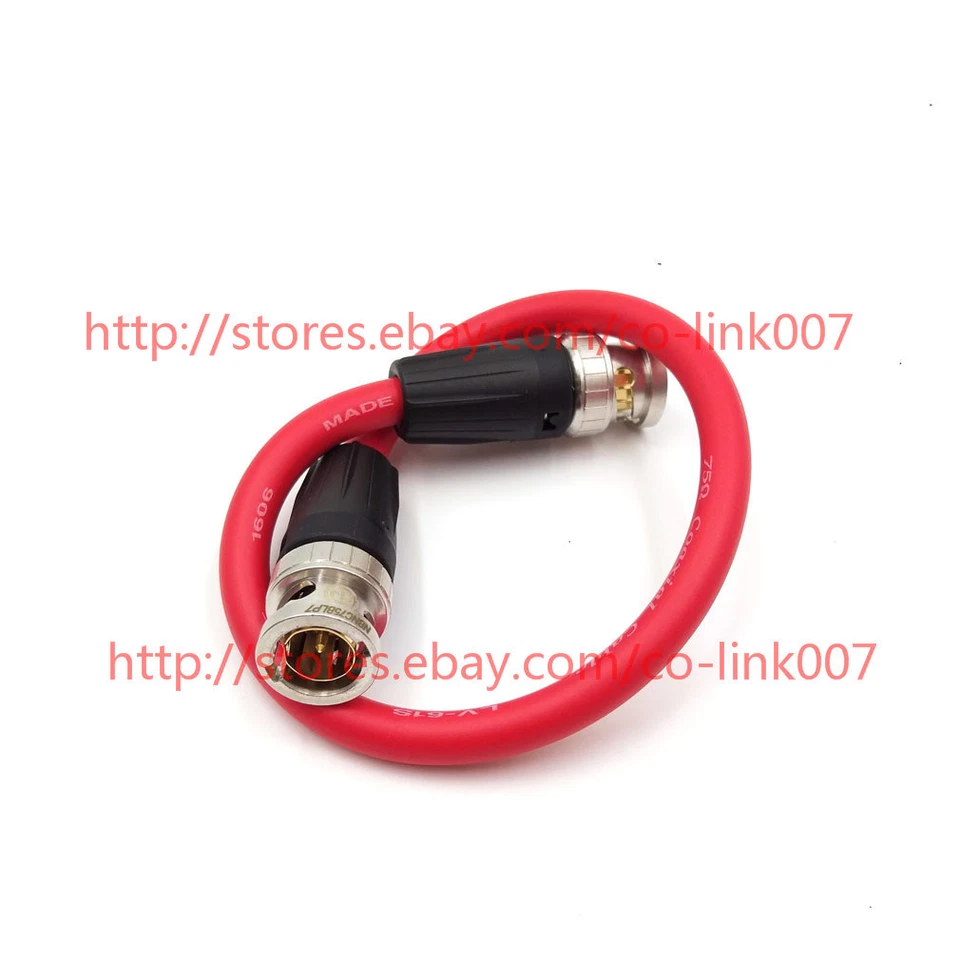 12G SDI IN/ SDI OUT Video CableE BNC Cable HD SDI Cable in RED 12" 75ohms - image 1 of 1