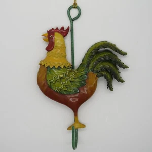Chicken Wall Hanging Hook, Highly Detailed Resin with Strong Metal Hanger 8"x5" - Picture 1 of 2