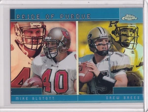 2001 Topps Chrome Pride of Purdue COMBO rifrattore #TC15 Mike Alstott/ Drew Brees - Foto 1 di 2