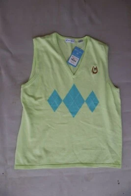 Novo com etiquetas Lime Frost OXFORD GOLF Laura Golf Argyle colete frontal feminino grande - Imagem 1 de 4