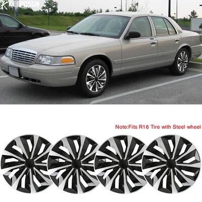 Cubiertas de rueda de 16" para Ford Crown Victoria Van 4 piezas tapacubos para llantas de acero R16 Foto 1 de 4