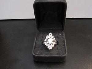 Diamond ring with insert 14k White Gold $6227.00 - Picture 1 of 8