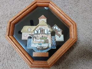 David Winter Retired Pershore Mill Framed Shadow Box 1990 - Bild 1 von 3