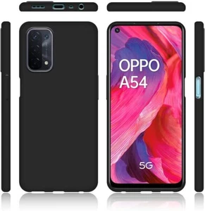 Coque Silicone TPU Noir + Verre Trempe Pour Oppo A 54 5G / A74 Little Boutik® - Imagen 1 de 2