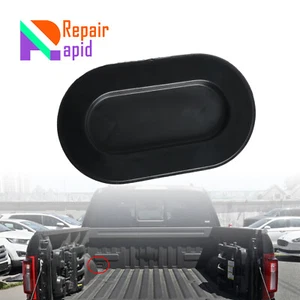 Black Rear Truck Bed Oval Drain Plug Cover for Ford F-250 F-350 F-450 Super Duty - Picture 1 of 11