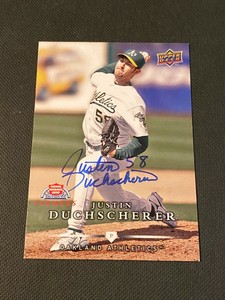 Justin Duchscherer Signed 2008 Upper Deck UD SGA Card Auto Athletics A's COA