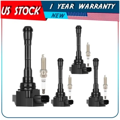 4 bujías de bobina de encendido 1,6 L L4 Nissan Juke 2012 2013 2014 2015 16 17 Foto 1 de 4