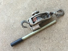 Vintage U.S.A. Made Beebe Brothers 1500 lb Ratcheting Cable Hoist Rigging Winch