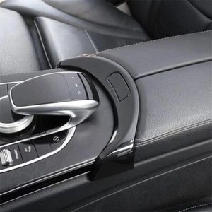 Pour Mercedes Benz Classe C W205 GLC 2015-2020 accoudoir voiture boîte boutons cadre garniture - Photo 1/5