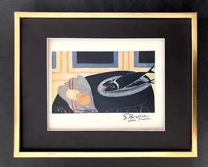 GEORGES BRAQUE + 1948 AWESOME SIGNED PRINT + MATTED & FRAMED  BUY IT NOW!! - Picture 1 of 3