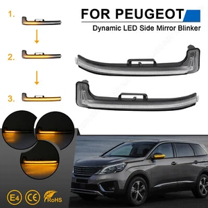 Led Mirror Indicator Exterior Mirror for Peugeot 3008 5008 | 2017-2023 Model | Clear Glass - Picture 1 of 12