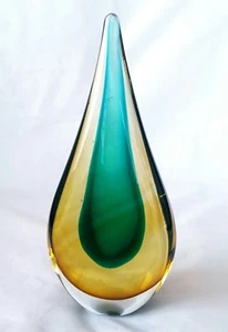 Murano Italy hand blown heavy glass sculpture 9.5 inches, 3.5 lbs - Picture 1 of 8