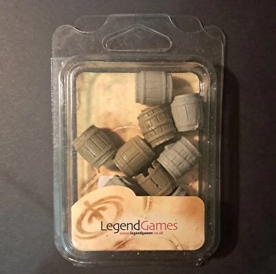 Legend Games 28mm Scale Resin Barrel Set-Empty Open Barrels Set Of 10 - Image 1 of 2