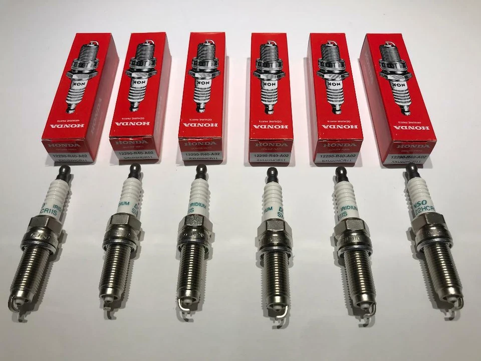 6 piezas nuevas bujías OEM para Honda Denso Iridium 12290-R40-A02 SXU22HCR11S 3461 Foto 1 de 2