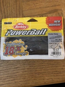 Berkley Power Bunker Hawg Green Pumpkin Red - Fish Hold On 18x Länger - 1ea 10ct - NEU - Bild 1 von 5