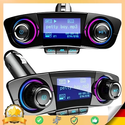 Bluetooth FM Transmitter USB KFZ Radio Adapter Ladegerät Freisprechanlage Retoo - Bild 1 von 4