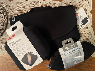 Fiambrera Bento CONSTRUIDA con Bolsa de Almuerzo Mensajero CONSTRUIDA NUEVA CON ETIQUETAS BOLSA CONGELADORA GRATIS Foto 1 de 4