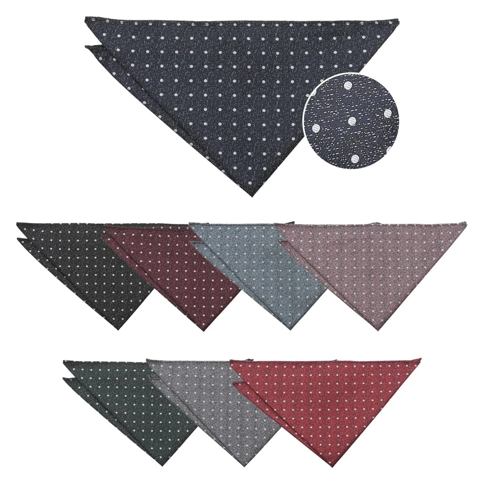 DQT, HANDMADE Premium Melange Polka Dot Pocket Square Handkerchief Hanky Accessory by DQT
