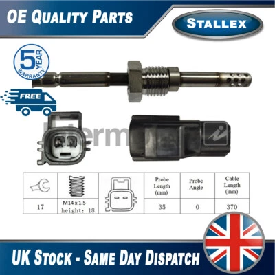Adatto per Volvo XC70 Cross Country 2.4 D Sensore Temperatura Gas Scarico Stallex #2 - Immagine 1 di 2