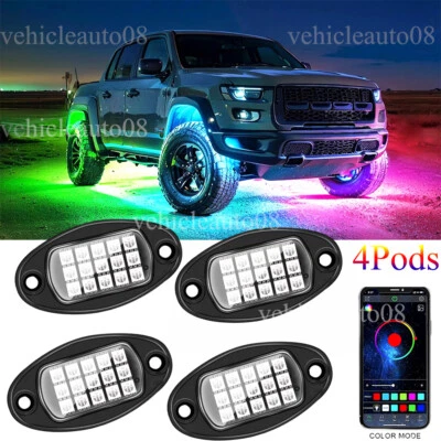 Kit LED de luces de roca LED de neón para Chevy Silverado 1500 2500HD 4X RGB Foto 1 de 4