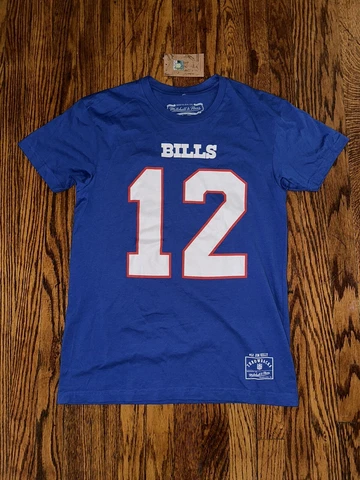 Mitchell & Ness Buffalo Bills Jim Kelly Throwback Jersey/T-Shirt Medium NWOT Cover