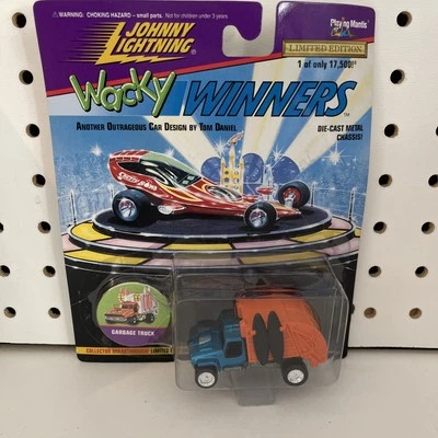 Johnny Lighting - Wacky Winners серия 3 - мусоровоз - синий и оранжевый - Изображение 1 из 4