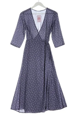 MANGO Robe portefeuille Dames Robe T EU 34 violet-blanc style décontracté - Photo 1/4