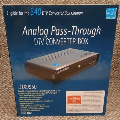 Digital Stream DTX9950 Analog Pass-Through DTV Converter Brand New Sealed - Image 1 of 4