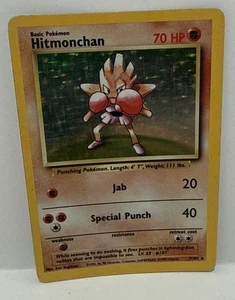Hitmonchan Pokemon Card 8/130 Base Set 2 Holo Ilimitado Raro De Colección - Imagen 1 de 2