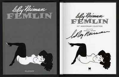 LeRoy Neiman SIGNED AUTOGRAPHED Femlin HC 1st Ed Pr Playboy Hugh Hefner 50th Ann - Image 1 of 4