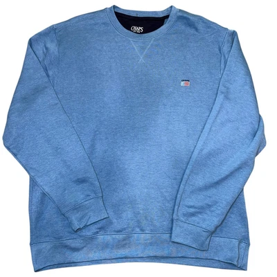 Chaps by Ralph Lauren Everyday Fleece Crewneck Sweatshirt Men’s XXL Blue New - Image 1 of 4