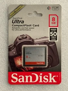 SanDisk Ultra 8GB Compact Flash Memory Card 50MB/s (SDCFHS-008G-A46) Brand New! - Afbeelding 1 van 2