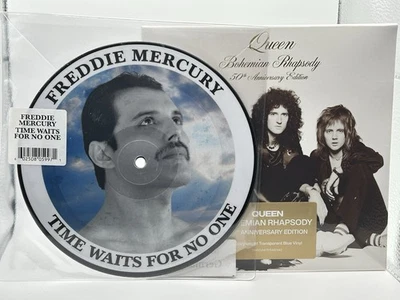 Queen Bohemian Rhapsody 50th Anniversary 7” Blue Vinyl + Time Picture Disc New - Image 1 of 4