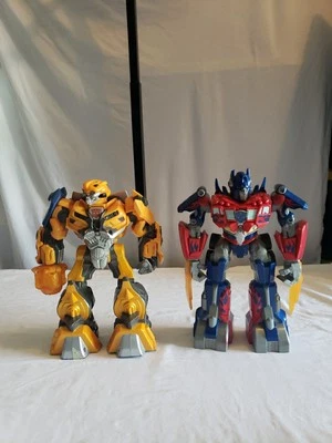 Transformers Power Bots (2) Optimus Prime & Bumblebee Works No Battery... - Image 1 of 4