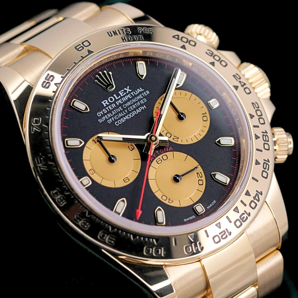Rolex Cosmograph Daytona Paul Newman esfera negra oro amarillo como nuevo juego completo 116508 Foto 1 de 4